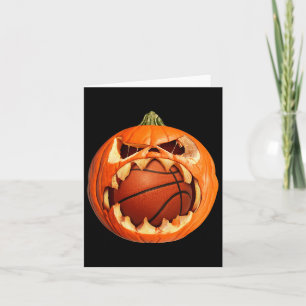 Bysketbyll Player Halloween Pumpkin Skeleton Tees Card