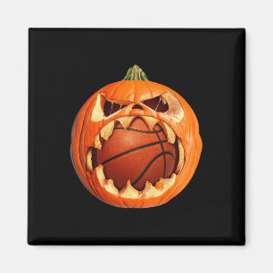 Bysketbyll Player Halloween Pumpkin Skeleton Tees Magnet