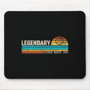 Bysketbyll Player Legend Since March 1963 Birthday Mouse Mat