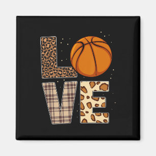 Bysketbyll Player Leopard Cheetah Bysketbyll Love Magnet