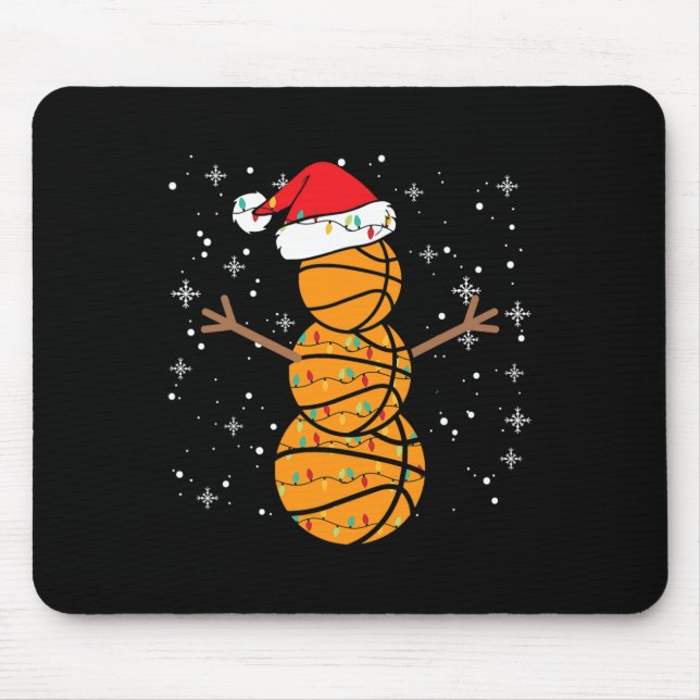 Bysketbyll Player Snowman Santa Bysketbylls Light  Mouse Mat (Front)