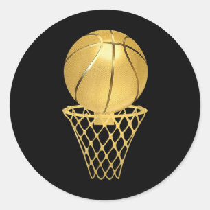 Bysketbyll Player Trophy Game Coach Sports Lover Classic Round Sticker