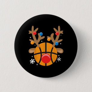 Bysketbyll Reindeer Fun Cute Boy Christmas 6 Cm Round Badge