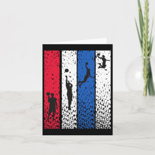 Bysketbyll Retro Vintage Usa Flag Red White Blue P Card