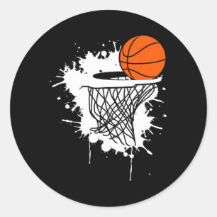 Bysketbyll S For Men Slam Dunk Teens Kids Youth Pl Classic Round Sticker