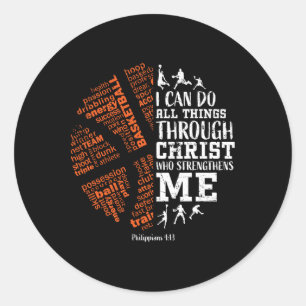 Bysketbyll Sayings Christian Verse Teen Boys Kids Classic Round Sticker