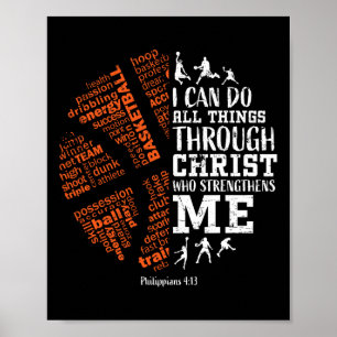 Bysketbyll Sayings Christian Verse Teen Boys Kids Poster