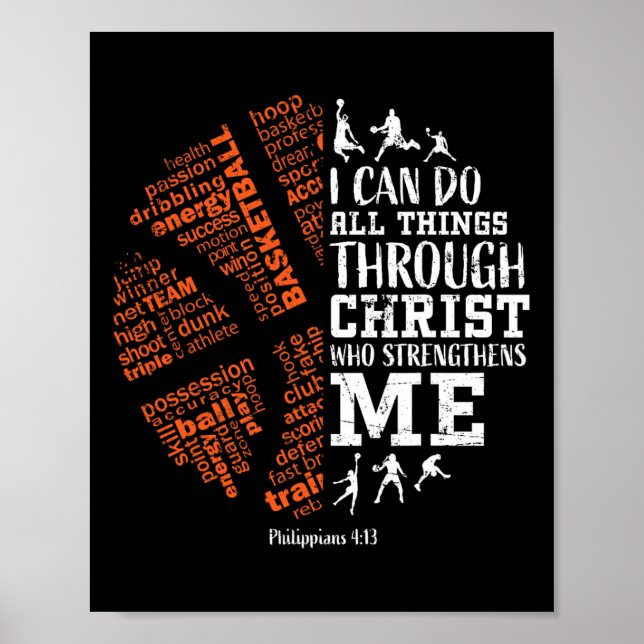 Bysketbyll Sayings Christian Verse Teen Boys Kids  Poster (Front)