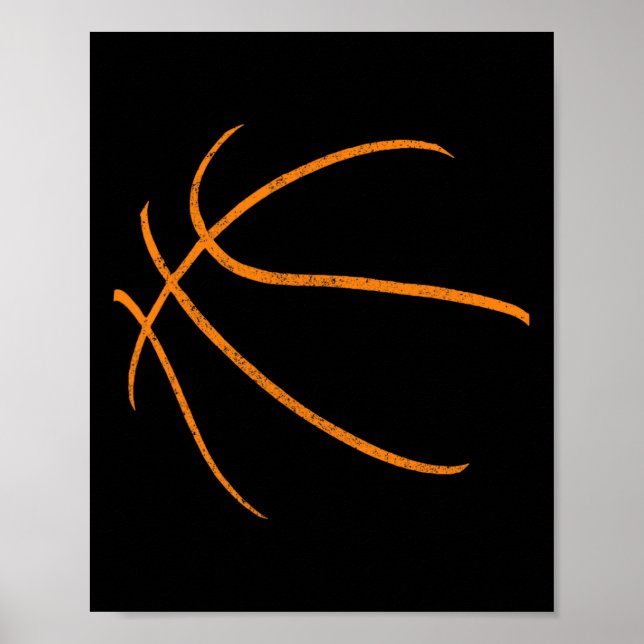 Bysketbyll Silhouette Bbyll Player Coach Sports By Poster (Front)