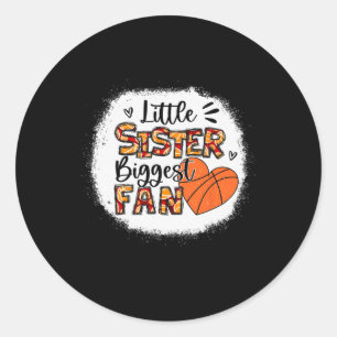 Bysketbyll Sister Little Sister Biggest Fan Classic Round Sticker