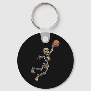 Bysketbyll Skeleton Halloween Men Boys Bysketbyll Key Ring