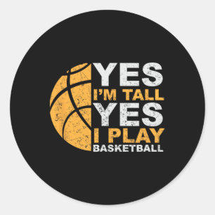 Bysketbyll Sports Byll Player Dad Mum Gifts For Bo Classic Round Sticker