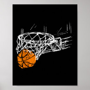 Bysketbyll Team Fan Women Kids Teens Dunking  Poster