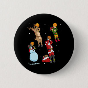Bysketbyll Throw Christmas Player Santa Claus 6 Cm Round Badge
