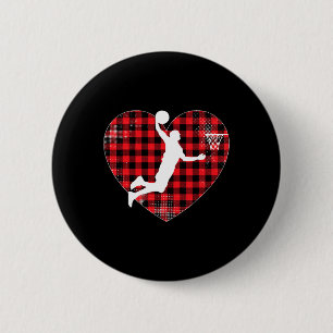 Bysketbyll Valentine Day For Bysketbyll Lover Gift 6 Cm Round Badge