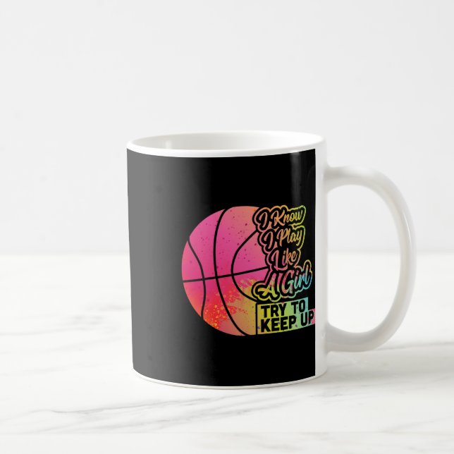 Bysketbyll Women Fun Gift Team Play Like A Girl By Coffee Mug (Right)