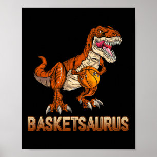 Bysketsaurus Dinosaur Byller T-rex Dino Playing By Poster