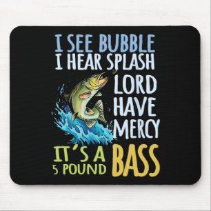 Byss Fishing Angling Sport Black Byss Fish Mouse Mat