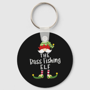 Byss Fishing Elf Group Christmas Funny Pajama Part Key Ring