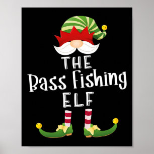 Byss Fishing Elf Group Christmas Funny Pajama Part Poster