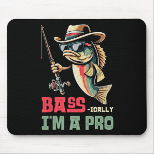 Byss-ically I Am A Pro Funny Fishing Lovers Mouse Mat