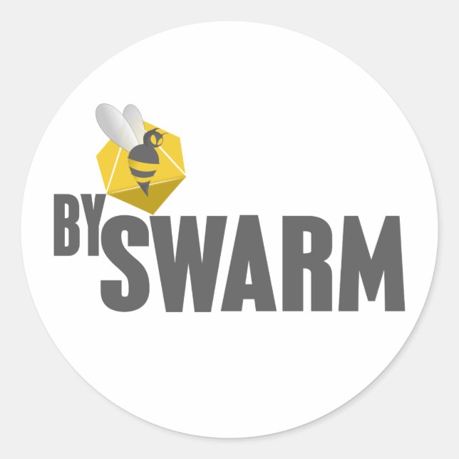 bySwarm stickers - white (Front)