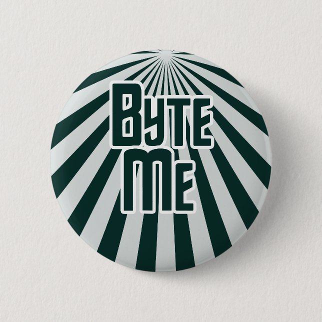 Byte Me Computer Geek 6 Cm Round Badge (Front)