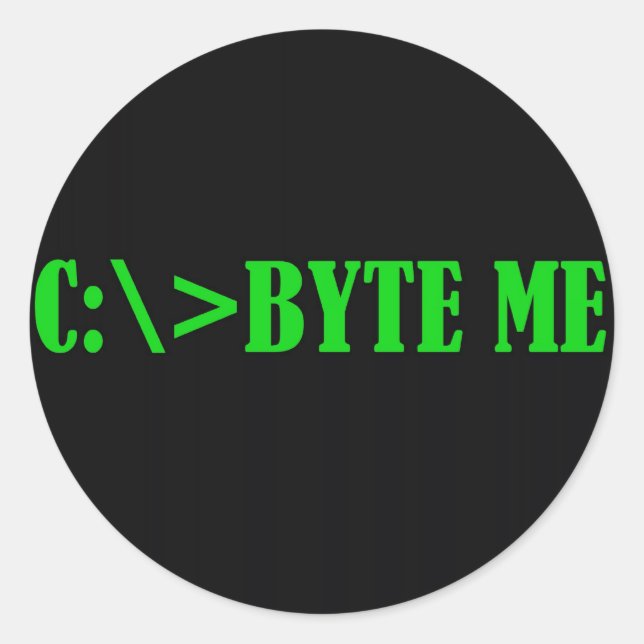 BYTEME.jpg Classic Round Sticker (Front)