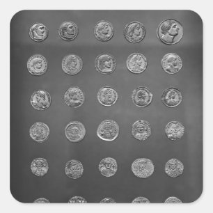 Byzantine and Roman coins, 04-10th century Square Sticker