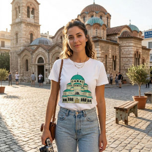 Byzantine Architecture Teal Dome Cathedral T-Shirt