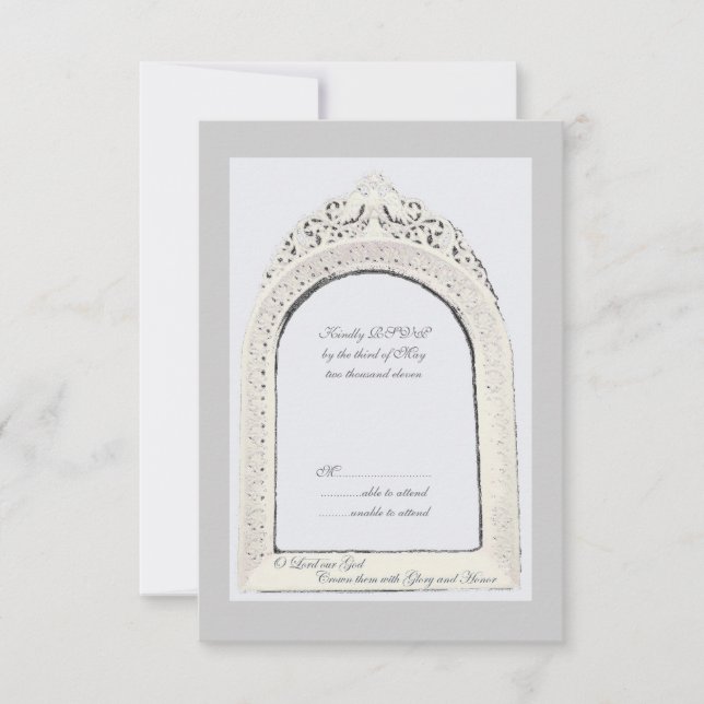 Byzantine Border RSVP Card (Front)