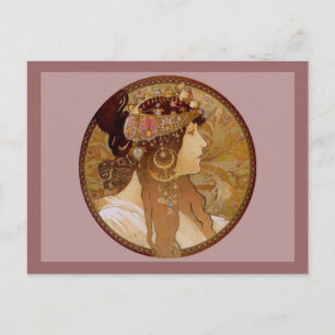 Byzantine Brunette, 1897 Postcard