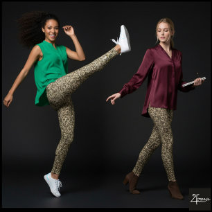 Byzantine Christ Icon - Donkey Brown Leggings