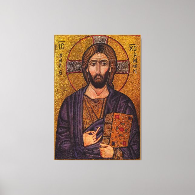 Byzantine Christ Pantokrator Canvas Print (Front)