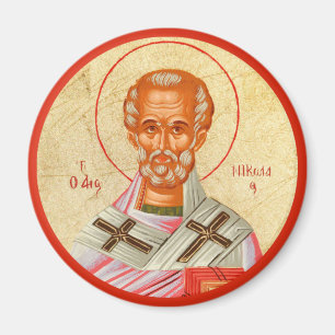 Byzantine Christian Orthodox Icons: St. Nickolas Magnet