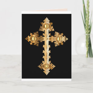 byzantine cross greeting card