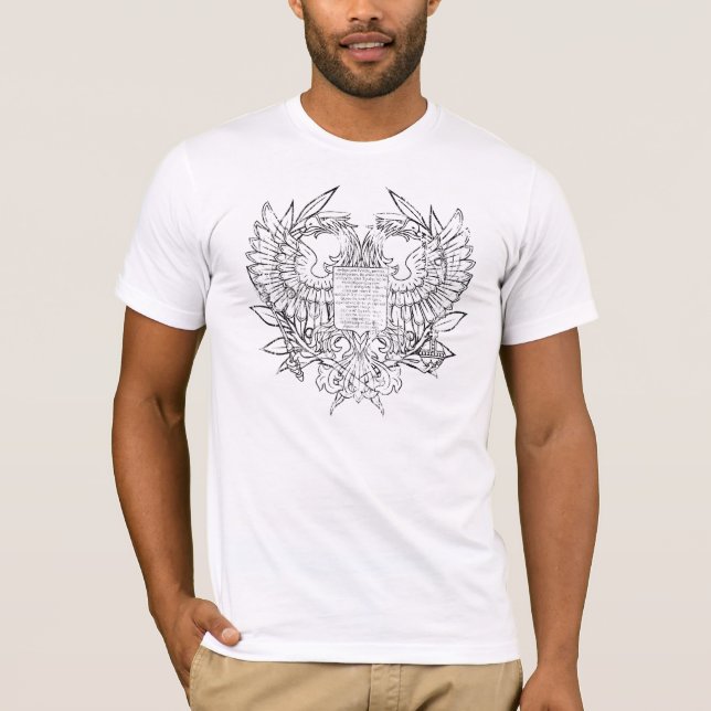 Byzantine Eagle Men's Light Shirt (Front)