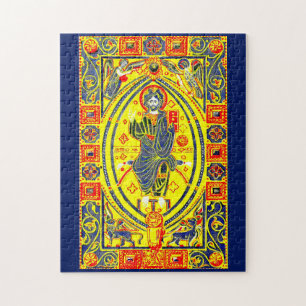 Byzantine folk art Jesus Jigsaw Puzzle