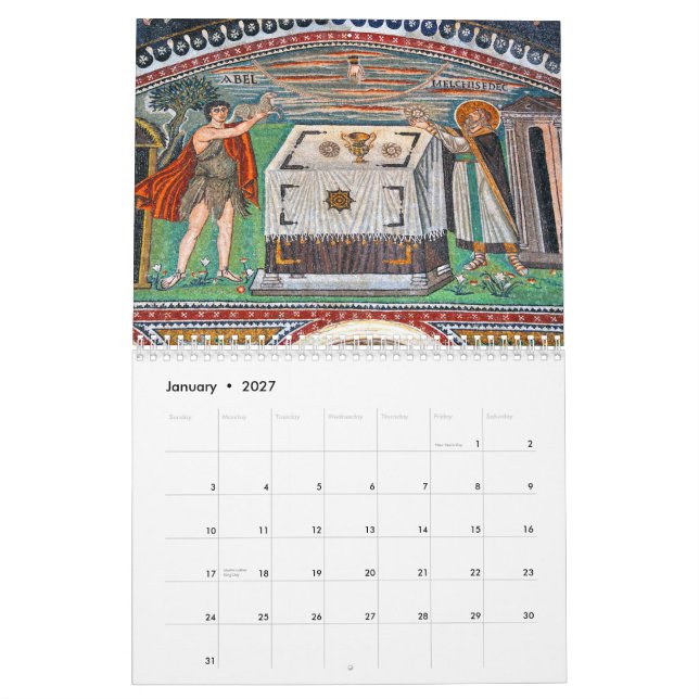 Byzantine Mosaic Calendar 2012 (Jan 2027)