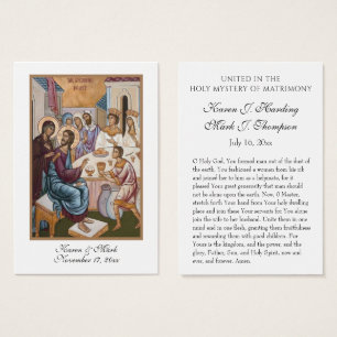 Byzantine Orthodox Eastern Rite Wedding Holy Cards