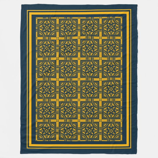 Byzantine Pattern Fleece Blanket (Front)