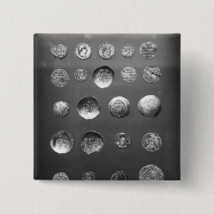 Byzantine, Roman and Sassanian coins 15 Cm Square Badge
