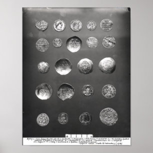 Byzantine, Roman and Sassanian coins Poster