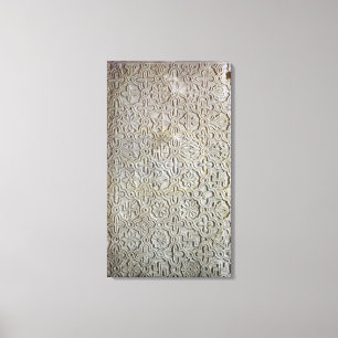 Byzantine slab with cruciform decoration, 12th-14t canvas print