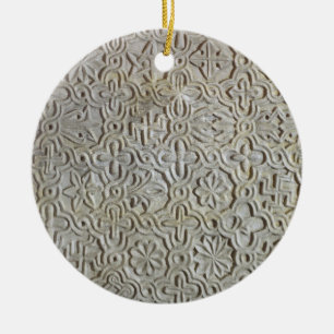Byzantine slab with cruciform decoration, 12th-14t ceramic tree decoration