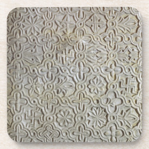 Byzantine slab with cruciform decoration, 12th-14t coaster