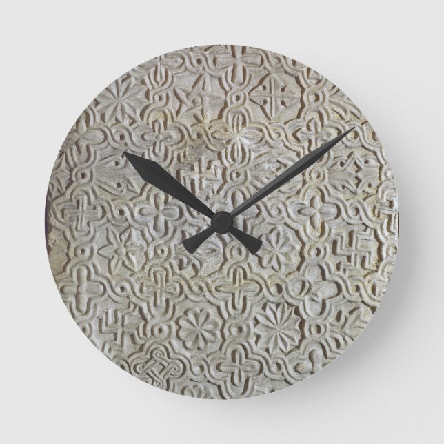 Byzantine slab with cruciform decoration, 12th-14t round clock (Front)
