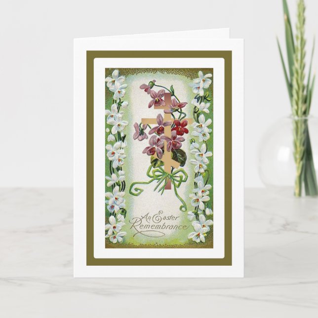 Byzantine Slavonic Catholic Pascha Easter Holiday Card (Front)