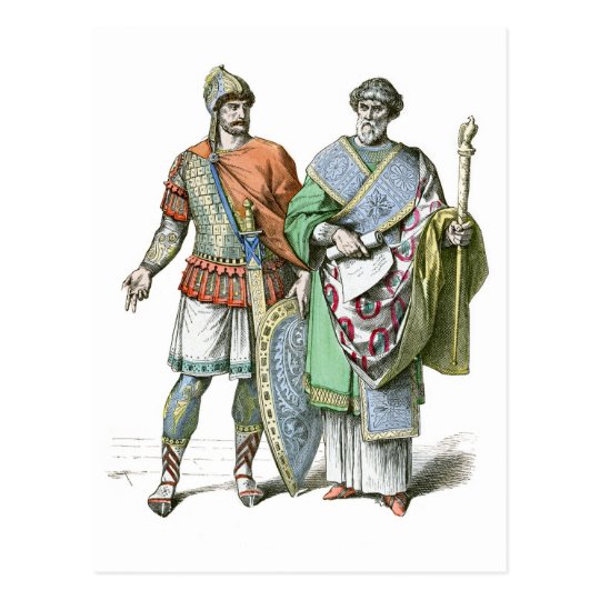 Byzantine Warrior and Chancellor Postcard