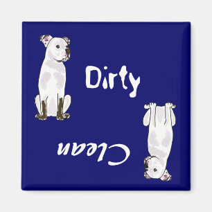 BZ- American Bulldog Dirty Paws Magnet